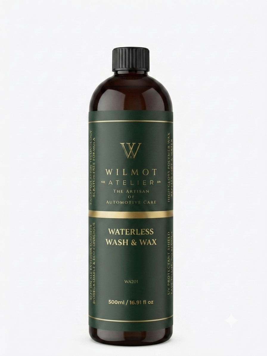 WILMOT-Atelier-waterless-wash-&-wax-500ml-on-white-background-for -car-detailing-valeting-cleaning